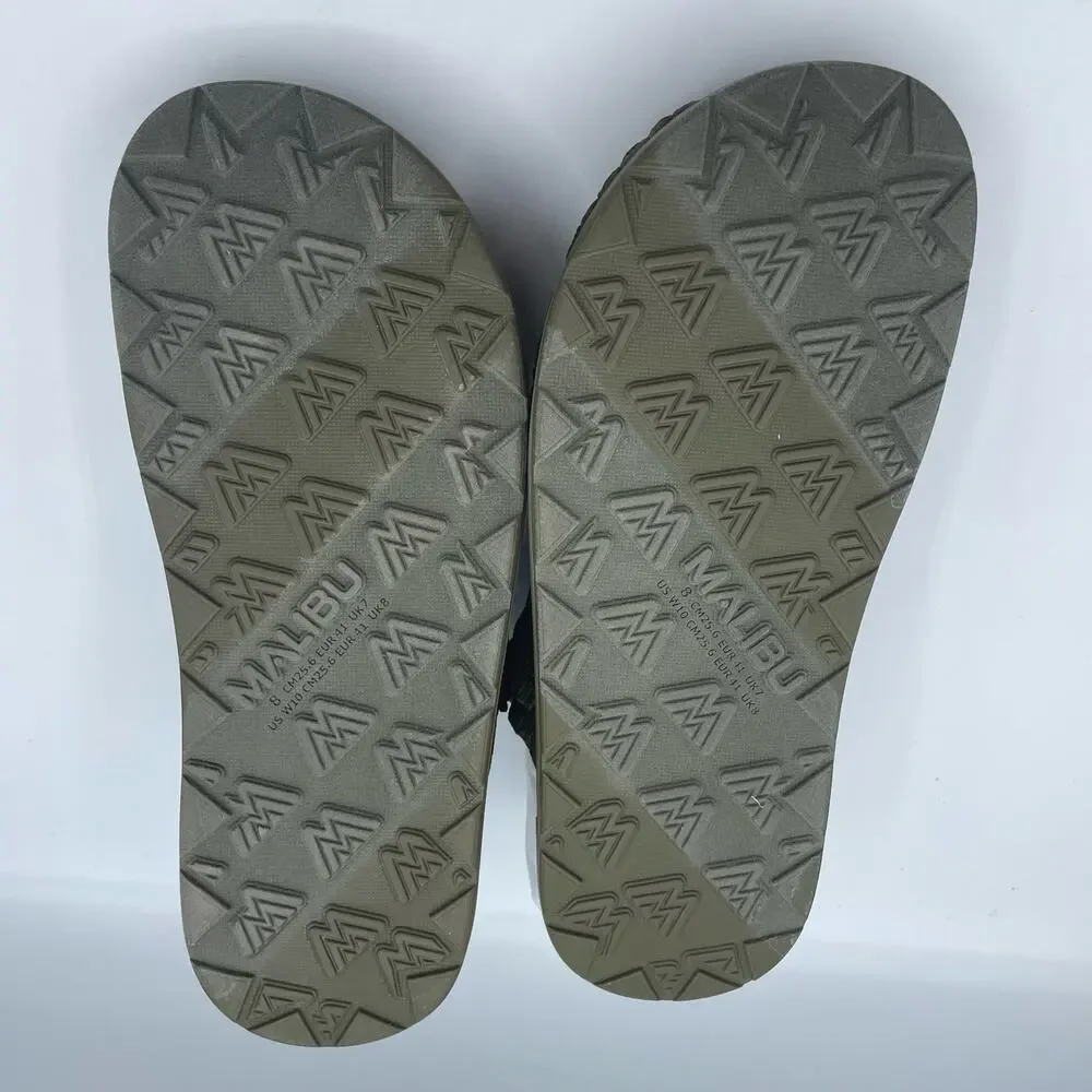 Malibu Sandals Colony Classic Nylon Eva Olive Green Slip On Mens 8 Womens 10